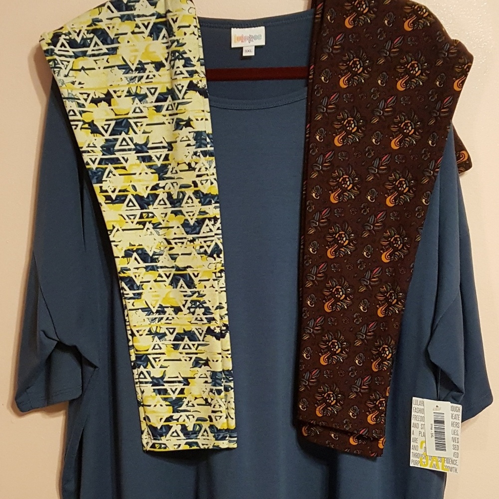 LulaRoe 3X Irma & 2 TC leggings
